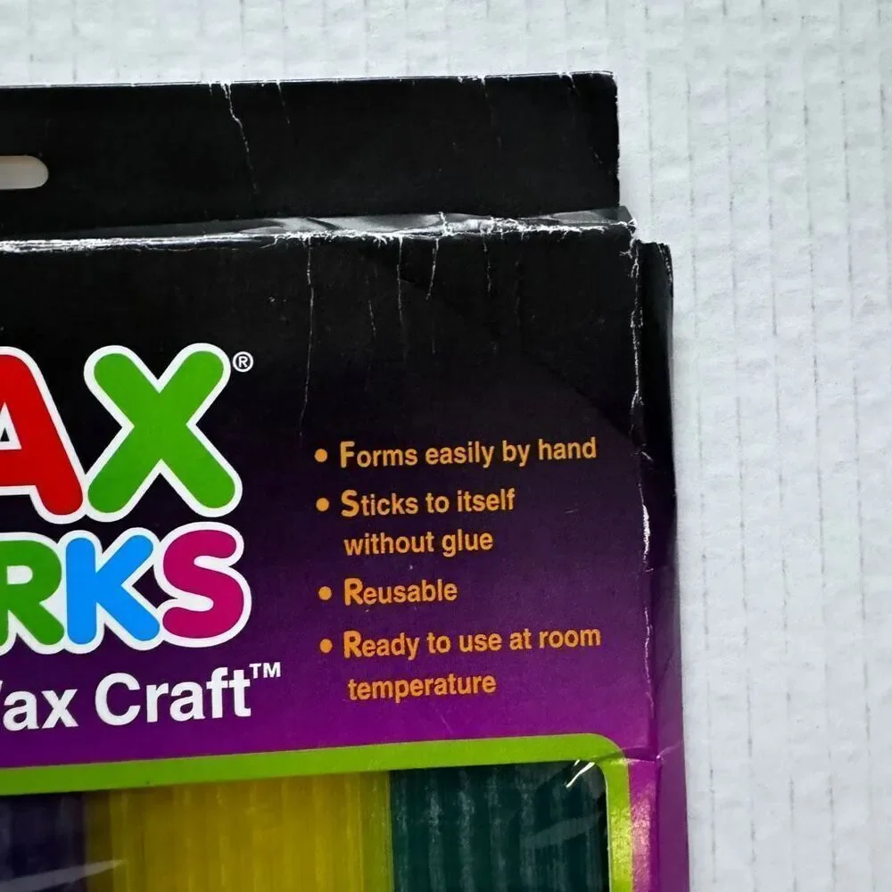 WAX WORKS Bright Colors Craft‎ Kit 50 Pieces 10” Long Vintage Kid Child Toy